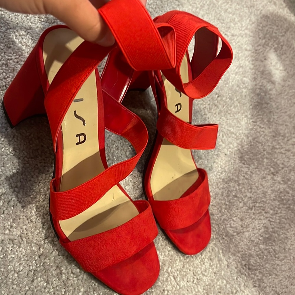 Red high heels size 7